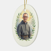 Saint Maximilian Kolbe God's Peace and Blessing Keramik Ornament (Links)