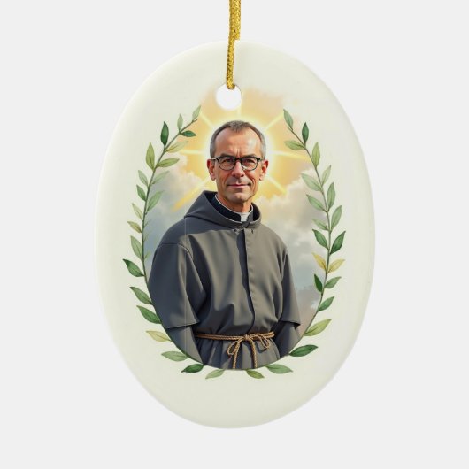 Saint Maximilian Kolbe God's Peace and Blessing Keramik Ornament (Vorne)