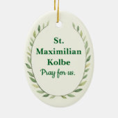 Saint Maximilian Kolbe God's Peace and Blessing Keramik Ornament (Hinten)
