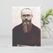 Saint Maximilian Kolbe polnischer katholischer Pri Dankeskarte (Stehend Vorderseite)