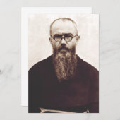 Saint Maximilian Kolbe polnischer katholischer Pri Dankeskarte (Vorne/Hinten)