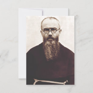 Saint Maximilian Kolbe polnischer katholischer Pri Dankeskarte