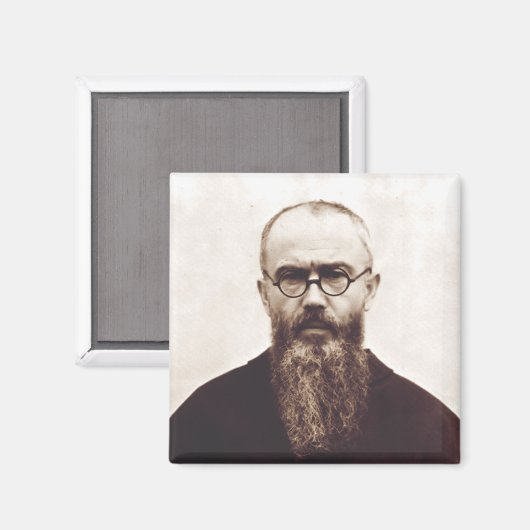 Saint Maximilian Kolbe polnischer katholischer Pri Magnet (Vorderseite/Rückseite)