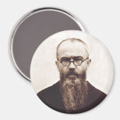 Saint Maximilian Kolbe polnischer katholischer Pri Magnet (Vorderseite/Rückseite)