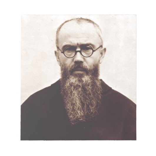Saint Maximilian Kolbe polnischer katholischer Pri Notizblock (Vorderseite)