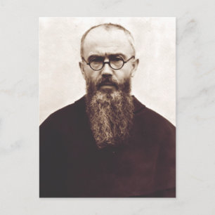 Saint Maximilian Kolbe polnischer katholischer Pri Postkarte