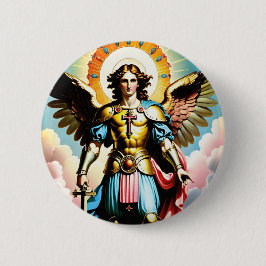 Saint Michael Abzeichen Button