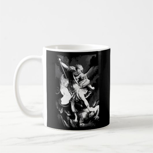 Saint Michael Archangel Angel Katholischer Patron Kaffeetasse (Links)