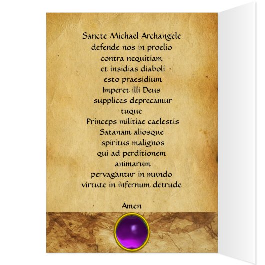SAINT MICHAEL ARCHANGEL MIT DRAGON-Gebet (Innen (Links))