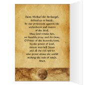 SAINT MICHAEL ARCHANGEL MIT DRAGON-Gebet (Innen (Links))