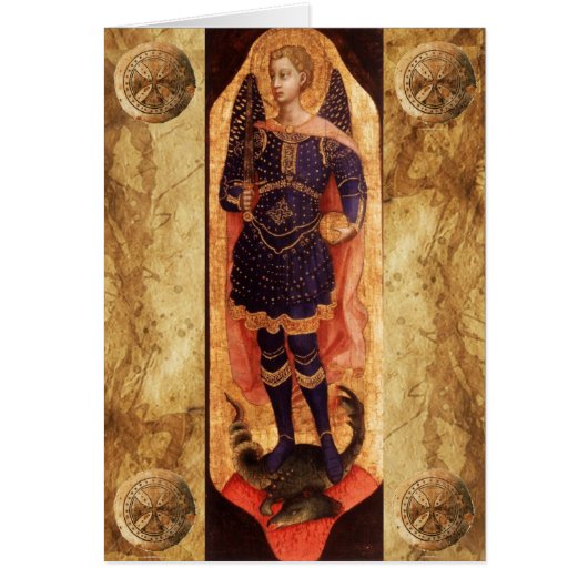 SAINT MICHAEL ARCHANGEL MIT DRAGON-Gebet (Vorne)