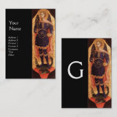 SAINT MICHAEL ARCHANGEL MIT DRAGON MONOGRAM Gold Visitenkarte (Vorne/Hinten)