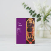 SAINT MICHAEL ARCHANGEL MIT DRAGON MONOGRAM Gold Visitenkarte (Stehend Vorderseite)