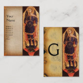 SAINT MICHAEL ARCHANGEL MIT DRAGON MONOGRAM Gold Visitenkarte (Vorne/Hinten)