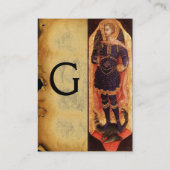 SAINT MICHAEL ARCHANGEL MIT DRAGON MONOGRAM Gold Visitenkarte (Rückseite)