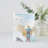 Saint Michael Archangel Schutz Modernes Gebet Postkarte (Stehend Vorderseite)