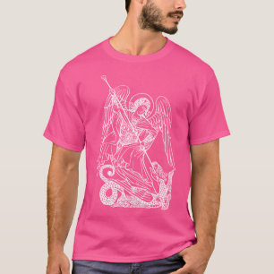 Saint Michael Archangel und der Drache T-Shirt