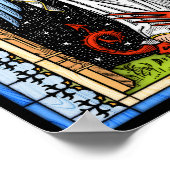 Saint Michael Battles das Besenplakat Poster (Ecke)