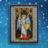 Saint Michael Battles das Besenplakat Poster