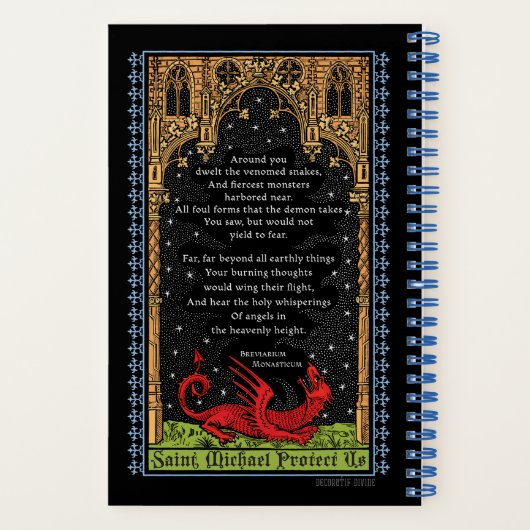 Saint Michael Battles the Beast-Notebook Notizblock (Rückseite)
