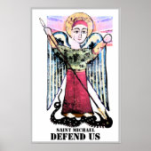 Saint Michael Battling der Drache Poster (Vorne)