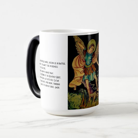 Saint Michael Blessing Tasse (Vorderseite Links)