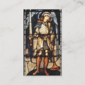 Saint Michael (Buntglas) von Burne Jones Visitenkarte (Rückseite)