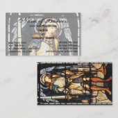 Saint Michael (Buntglas) von Burne Jones Visitenkarte (Vorne/Hinten)