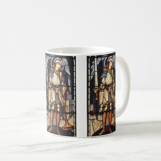 Saint Michael by Sir Edward Coley Burne-Jones Kaffeetasse (VorderseiteRechts)