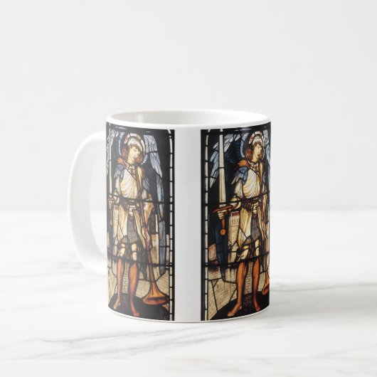 Saint Michael by Sir Edward Coley Burne-Jones Kaffeetasse (Vorderseite Links)