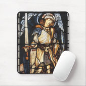 Saint Michael by Sir Edward Coley Burne-Jones Mousepad (Mit Mouse)