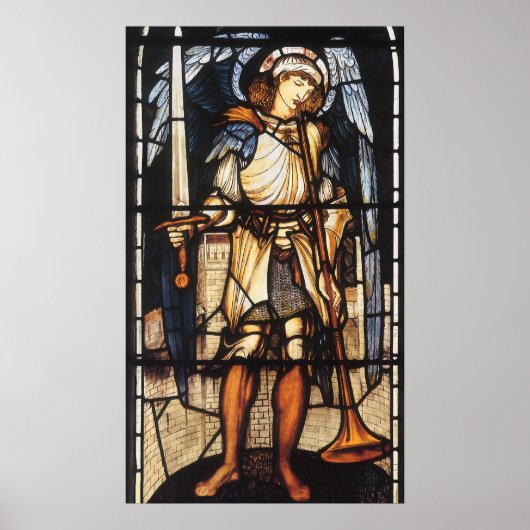 Saint Michael by Sir Edward Coley Burne-Jones Poster (Vorne)