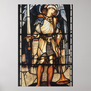 Saint Michael by Sir Edward Coley Burne-Jones Poster