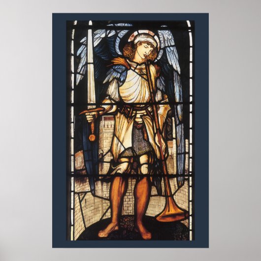 Saint Michael by Sir Edward Coley Burne-Jones Poster (Vorne)