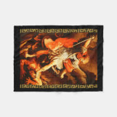 Saint Michael Defeating Satan Archangel Warrior Fleecedecke (Vorderseite (Horizontal))
