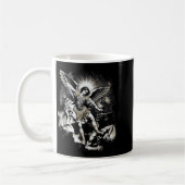 Saint Michael Defeating Satan Archangel Warrior  Kaffeetasse (Links)