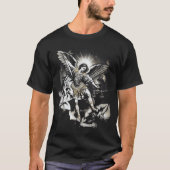 Saint Michael Defeating Satan Archangel Warrior T-Shirt (Vorderseite)