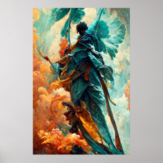 Saint Michael, der den Drachen bekämpft Poster