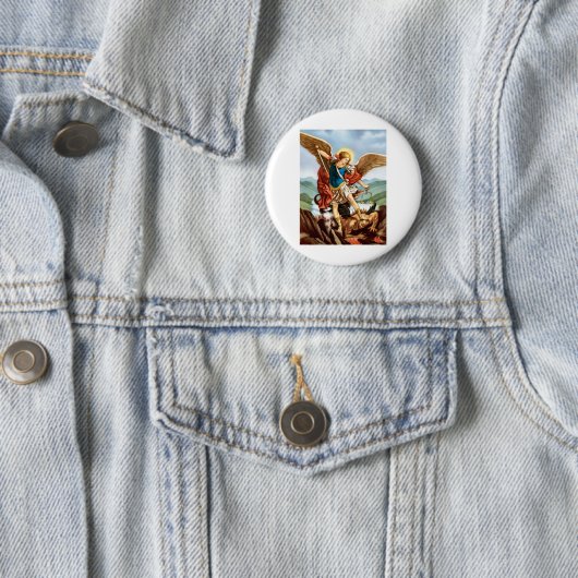 Saint Michael der Erzengel Button (Beispiel)