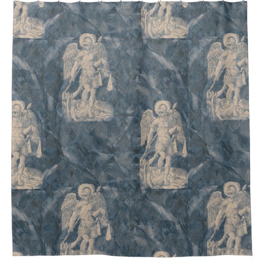 Saint Michael der Erzengel Duschvorhang (Vorderseite)