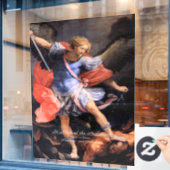 Saint Michael der Erzengel Fensteraufkleber (Café-Fenster)