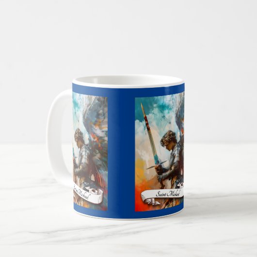 Saint Michael der Erzengel Kaffeetasse (Vorderseite Links)