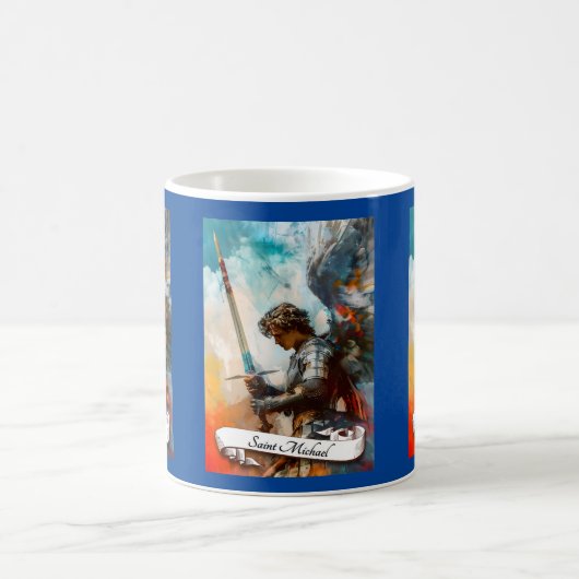 Saint Michael der Erzengel Kaffeetasse (Mittel)