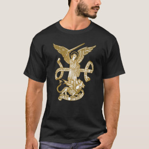 Saint Michael Der Erzengel Katholische Gelbe Engel T-Shirt