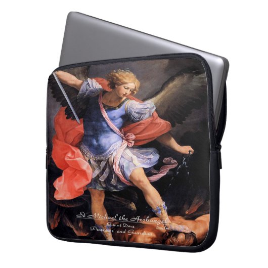 Saint Michael der Erzengel Laptopschutzhülle (Vorderseite Links)