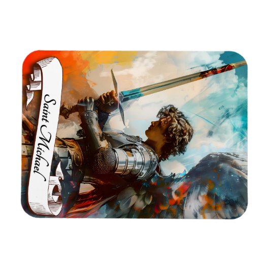 Saint Michael der Erzengel Magnet (Horizontal)