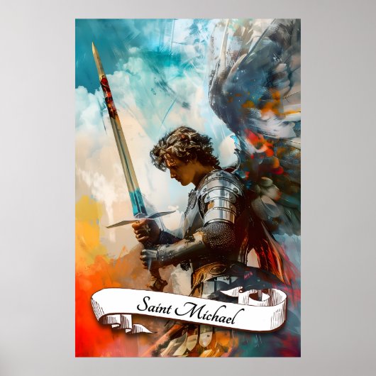 Saint Michael der Erzengel Poster (Vorne)