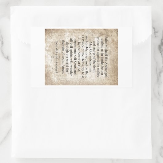 Saint Michael der Erzengel Rechteckiger Aufkleber (Tasche)