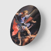 Saint Michael der Erzengel Runde Wanduhr (Winkel)