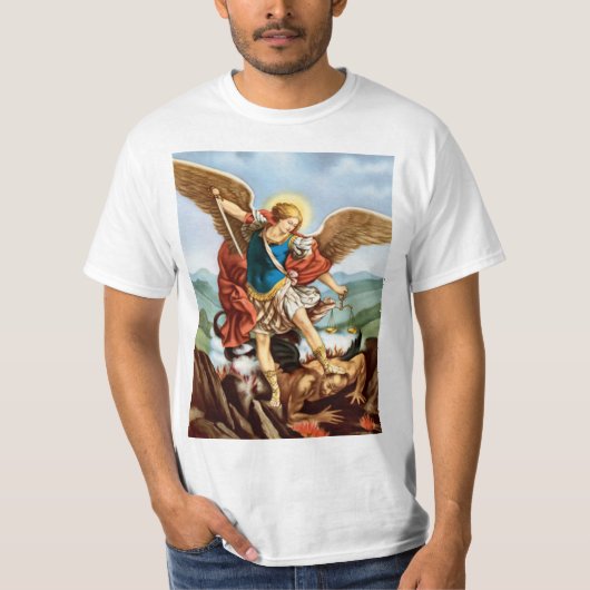 Saint Michael der Erzengel T-Shirt (Vorderseite)